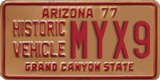 Arizona, Historic vehicle (XXXX)