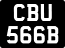 License plate of the United Kingdom, 1963 year system