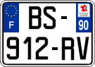 French license plate, SIV (ordinary)