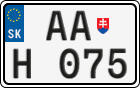 License plate of Slovakia, Oldtimers