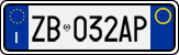 License plate of Italy, Cars (1994 year series)