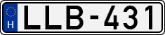 license plates of Hungary, Cars (1990)
