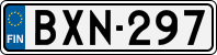 License plate of Finland, Cars
