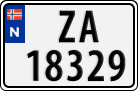 License plate of Norway, Cars