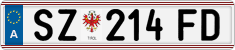 License plate of Austria, Regular plates