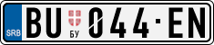 License plate of Serbia, Cars