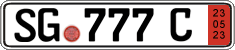 German license plate, Export transit plates