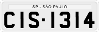 License plate of Brazil, Private owners (1990)