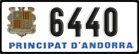 License plate of Andorra, Cars (1234(5))