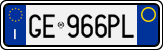 License plate of Italy, Cars (1994 year series)