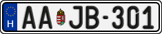 license plates of Hungary, Regular plates (2022)