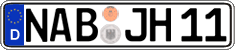 German license plate, Regular plates