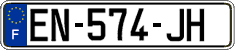 French license plate, SIV (ordinary)