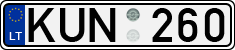 License plate of Lithuania, Cars