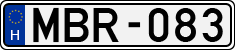 license plates of Hungary, Cars (1990)