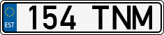 License plate of Estonia, Regular car plates