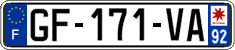 French license plate, SIV (ordinary)