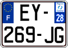 French license plate, SIV (ordinary)