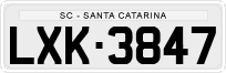License plate of Brazil, Private owners (1990)