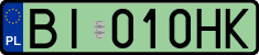 License plates of Poland, Electric vehicles