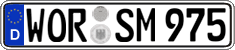 German license plate, Regular plates
