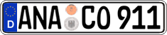 German license plate, Regular plates
