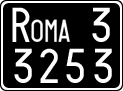 License plate of Italy, Cars (1927 year series)