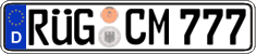 German license plate, Regular plates