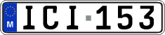 License plate of Malta, Regular plates (ABC 123)