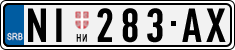 License plate of Serbia, Cars