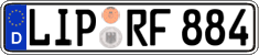 German license plate, Regular plates