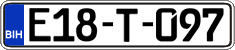 License plate of Bosnia and Herzegovina, Regular plates