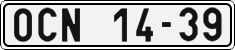 License plate of the Czech Republic, Cars (1960)