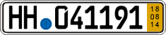 German license plate, Short-term transit plates