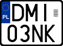 License plates of Poland, Special vehicles and motorcycles