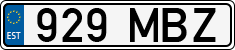 License plate of Estonia, Regular car plates