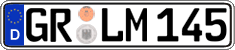 German license plate, Regular plates