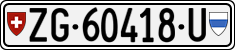 License plate of Switzerland, Dealer (with 