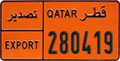 License plate of Qatar, Export transit plates