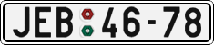 License plate of the Czech Republic, Cars (1960)