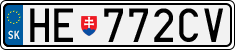 License plate of Slovakia, Cars