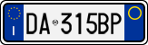 License plate of Italy, Cars (1994 year series)