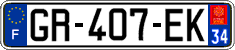 French license plate, SIV (ordinary)