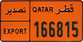 License plate of Qatar, Export transit plates
