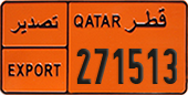License plate of Qatar, Export transit plates