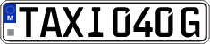 License plate of Malta, Taxi (TAXI 123A)