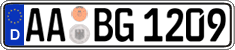 German license plate, Regular plates