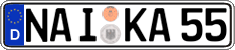 German license plate, Regular plates