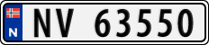 License plate of Norway, Cars