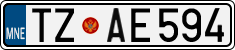 License plate of Montenegro, Cars
